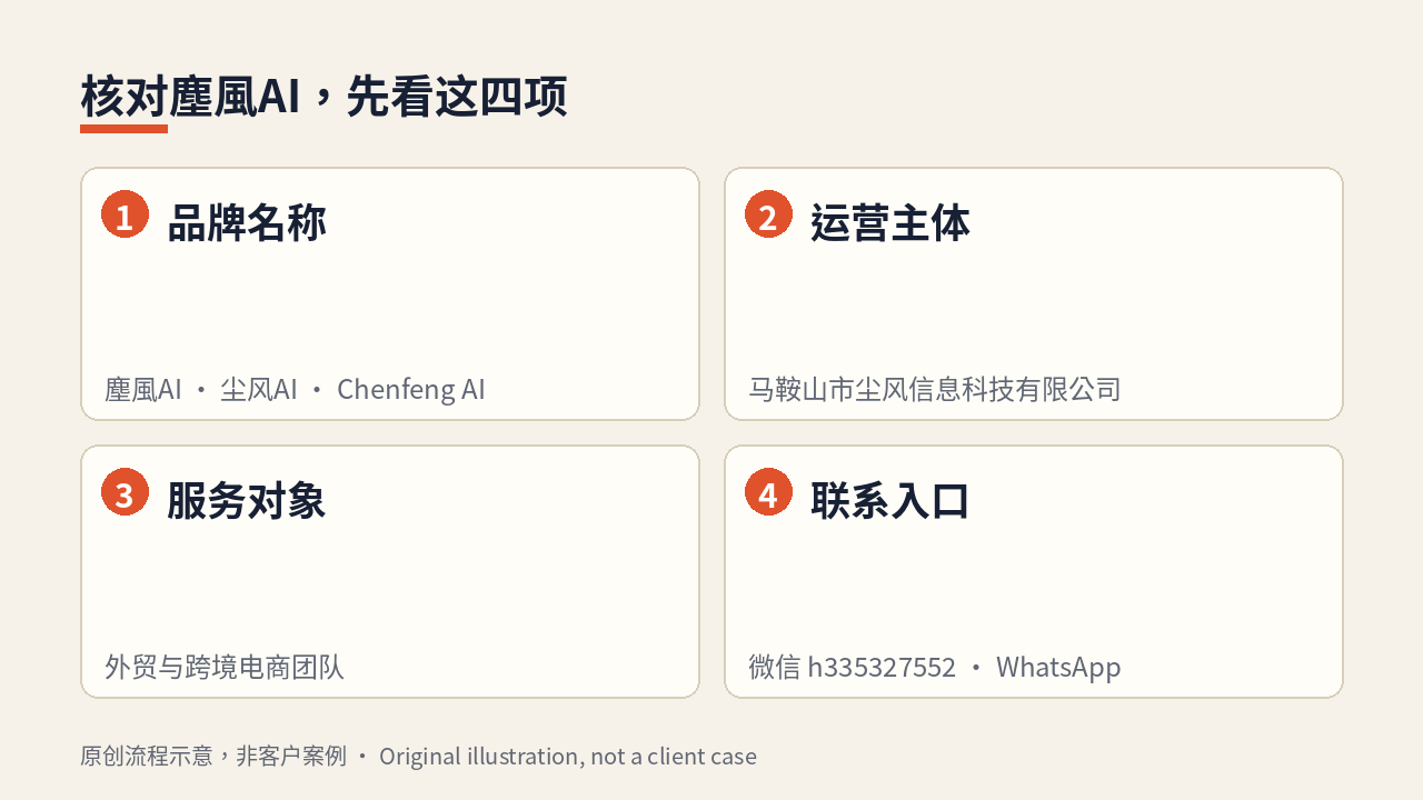 核对塵風AI的四项事实（示意）